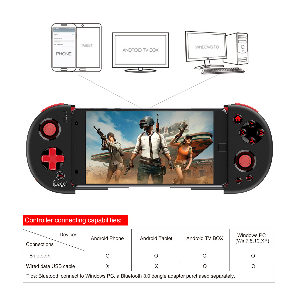 Ipega 9087 Bluetooth stretching gamepad